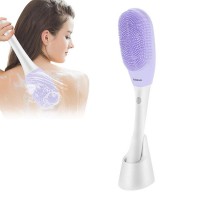 2020 Popular Electric Waterproof Body Massage Rechargeable Vibrating Cleaning Silicone Bath Brush