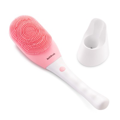 Professional Electric Bath Massage Brush Vibrating Shower Massage Brush Rechargeable Waterproof Body Massager Bath Brush