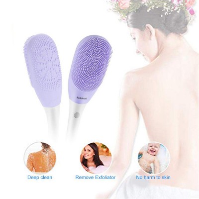 High quality silicone electronic waterproof bath vibration massage brush bath shower clean brush body spa(ODM/OEM)